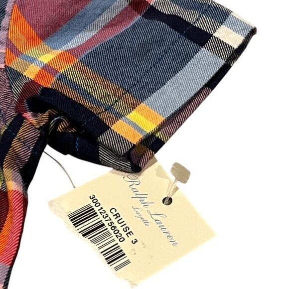 RALPH LAUREN Plaid Short-Sleeve Baby Boy Shirt Romper NWT Size 9M - Picture 6 of 10